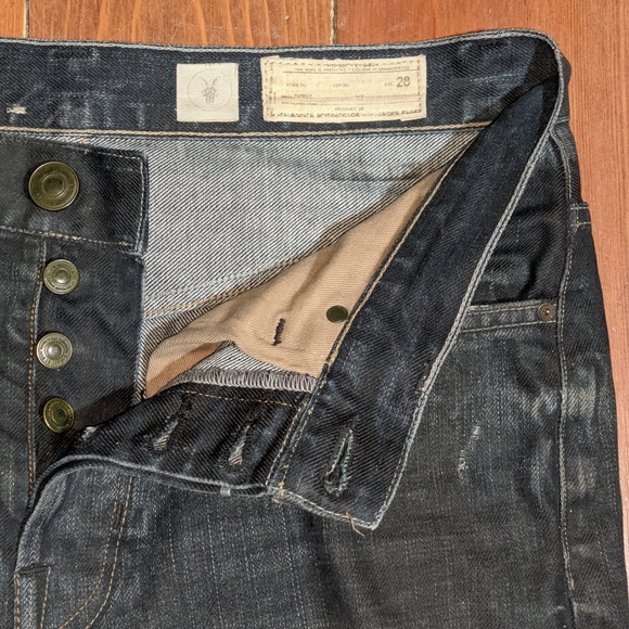All Saints Sniper Short Kick Indigo S 28 - Picture 6 of 6